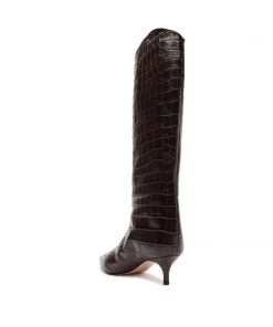 Bets-CO Boots Maryana Lo Crocodile-Embossed Leather Boot