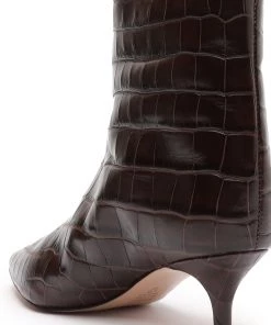 Bets-CO Boots Maryana Lo Crocodile-Embossed Leather Boot