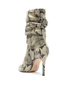 Bets-CO Ashlee Snake-Embossed Leather Bootie