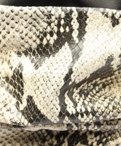 Bets-CO Ashlee Snake-Embossed Leather Bootie