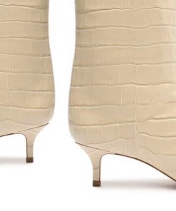 Essentials Maryana Lo Crocodile-Embossed Leather Boot