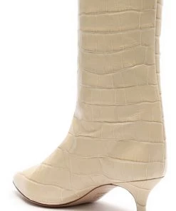 Essentials Maryana Lo Crocodile-Embossed Leather Boot