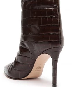 Bets-CO Maryana Crocodile-Embossed Leather Boot Essentials