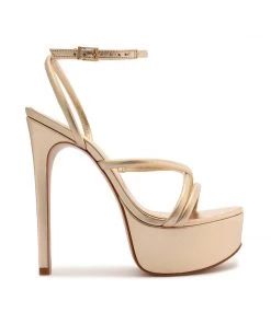 Sale Zila Metallic Leather Sandal