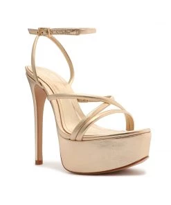 Sale Zila Metallic Leather Sandal