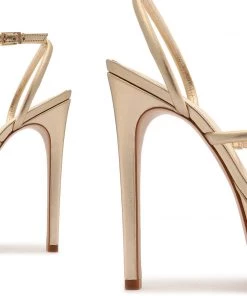 Sale Zila Metallic Leather Sandal