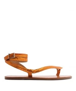 Sale Courtney Metallic Leather Sandal