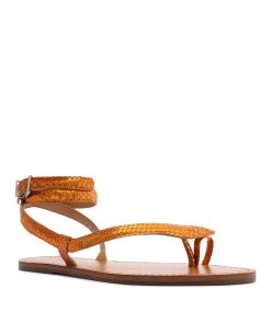 Sale Courtney Metallic Leather Sandal