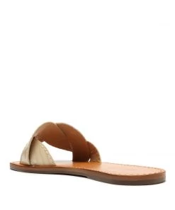 Sale Dinah Crocodile-Embossed Leather Sandal