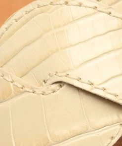 Sale Dinah Crocodile-Embossed Leather Sandal