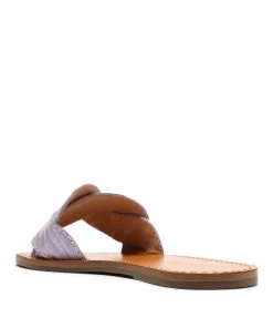 Sale Dinah Crocodile-Embossed Leather Sandal 11 Sale Dinah Crocodile-Embossed Leather Sandal