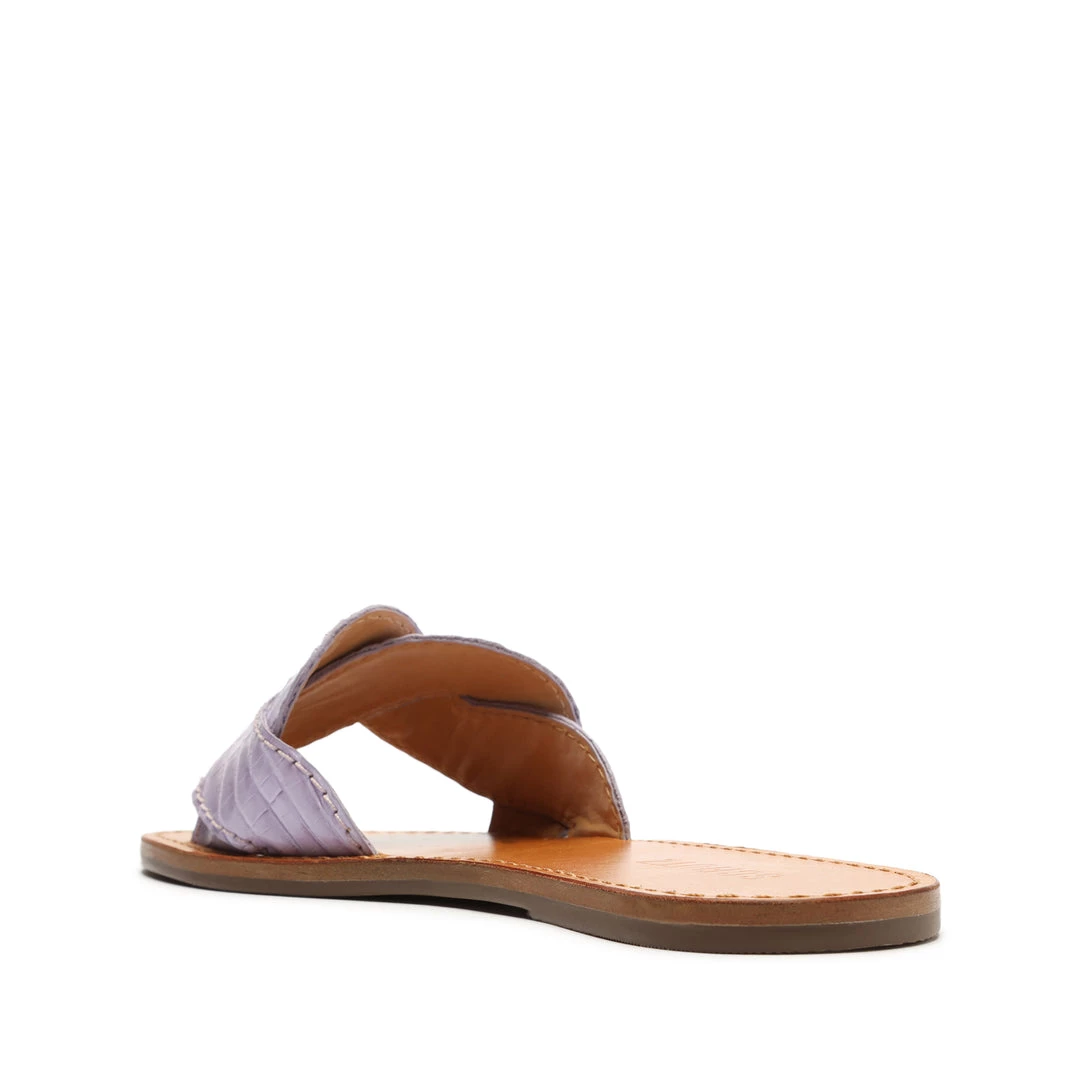 Sale Dinah Crocodile-Embossed Leather Sandal 5 Sale Dinah Crocodile-Embossed Leather Sandal