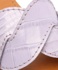 Sale Dinah Crocodile-Embossed Leather Sandal 15 Sale Dinah Crocodile-Embossed Leather Sandal