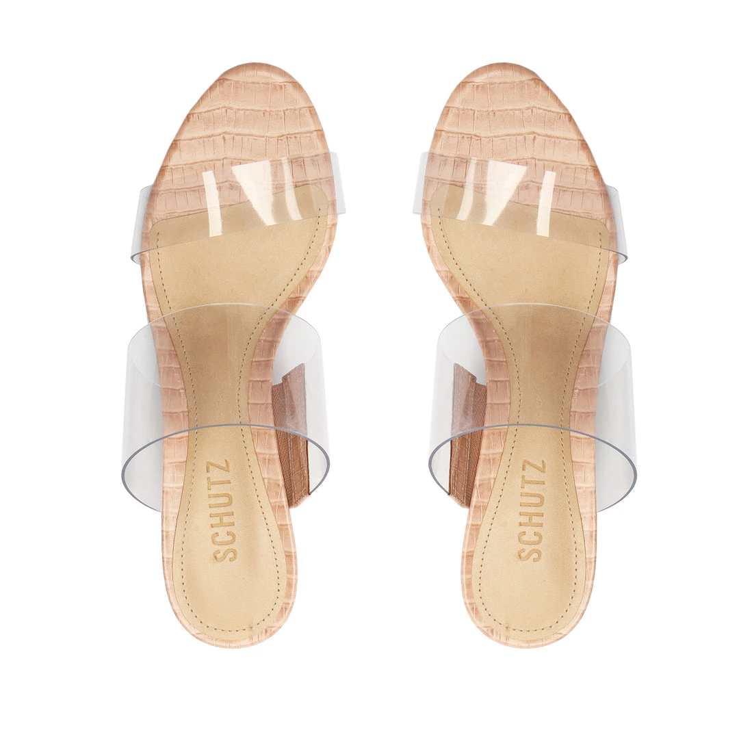 Victorie Crocodile-Embossed Leather Sandal 6 Victorie Crocodile-Embossed Leather Sandal