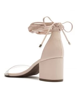 Pre Fall 22 Jessie Mid Block Nappa Leather & Vinyl Sandal New In