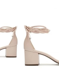 Pre Fall 22 Jessie Mid Block Nappa Leather & Vinyl Sandal New In