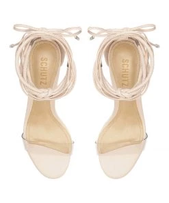 Pre Fall 22 Jessie Mid Block Nappa Leather & Vinyl Sandal New In