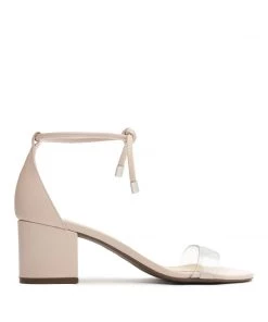 Pre Fall 22 Jessie Mid Block Nappa Leather & Vinyl Sandal New In