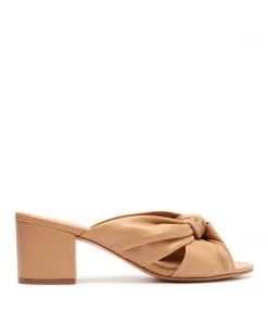 Sale Mindy Mid Block Nappa Leather Sandal