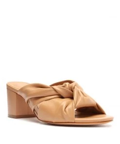 Sale Mindy Mid Block Nappa Leather Sandal