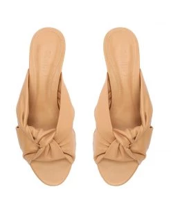 Sale Mindy Mid Block Nappa Leather Sandal