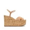 Sale Bellina Leather & Cork Wedge