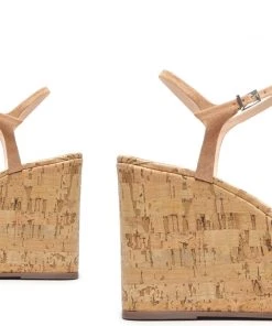 Sale Bellina Leather & Cork Wedge