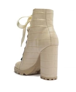 Fall 22 Zhara Crocodile-Embossed Leather Bootie