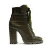 Fall 22 Zhara Crocodile-Embossed Leather Bootie Booties
