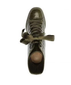 Fall 22 Zhara Crocodile-Embossed Leather Bootie Booties