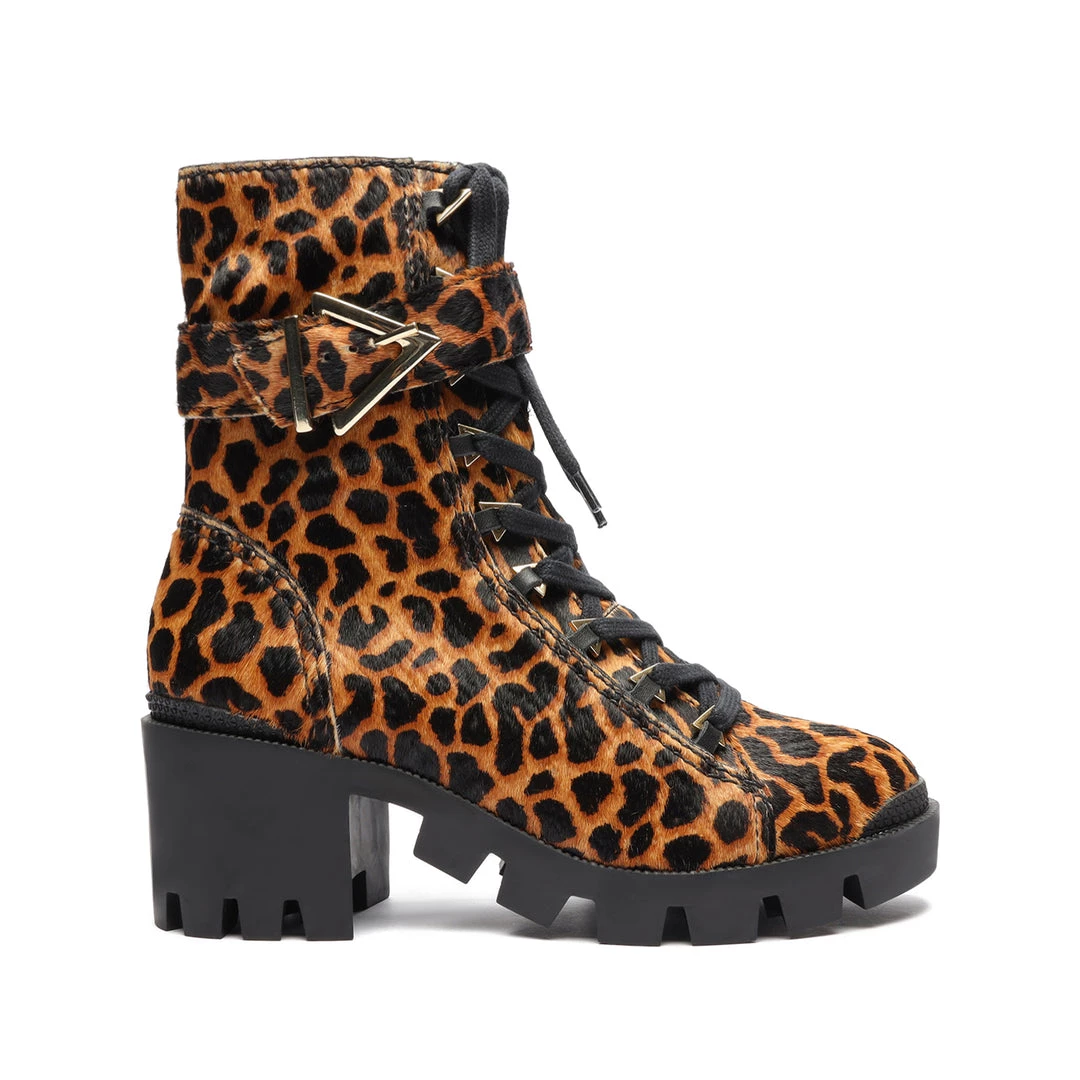 Sale Calista Leopard-Printed Leather Bootie 3 Sale Calista Leopard-Printed Leather Bootie