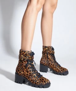 Sale Calista Leopard-Printed Leather Bootie 11 Sale Calista Leopard-Printed Leather Bootie