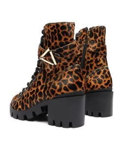 Sale Calista Leopard-Printed Leather Bootie 12 Sale Calista Leopard-Printed Leather Bootie