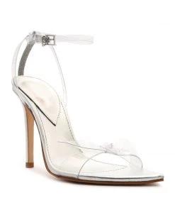Sale Elyda Vinyl & Metallic Leather Sandal
