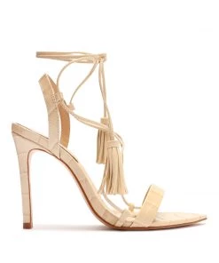 PF Capsule 22 Melissa Crocodile-Embossed Leather Sandal