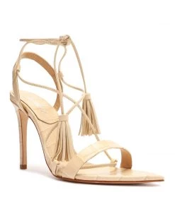 PF Capsule 22 Melissa Crocodile-Embossed Leather Sandal