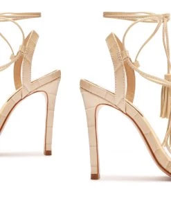 PF Capsule 22 Melissa Crocodile-Embossed Leather Sandal