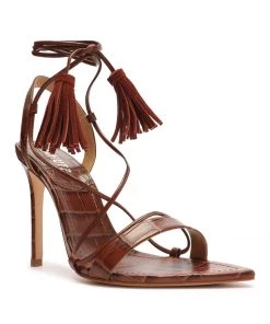 PF Capsule 22 New In Melissa Crocodile-Embossed Leather Sandal