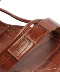 PF Capsule 22 New In Melissa Crocodile-Embossed Leather Sandal