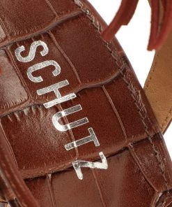 PF Capsule 22 New In Melissa Crocodile-Embossed Leather Sandal