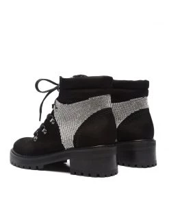 Sale Silvetty Nubuck & Rhinestones Bootie