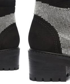 Sale Silvetty Nubuck & Rhinestones Bootie