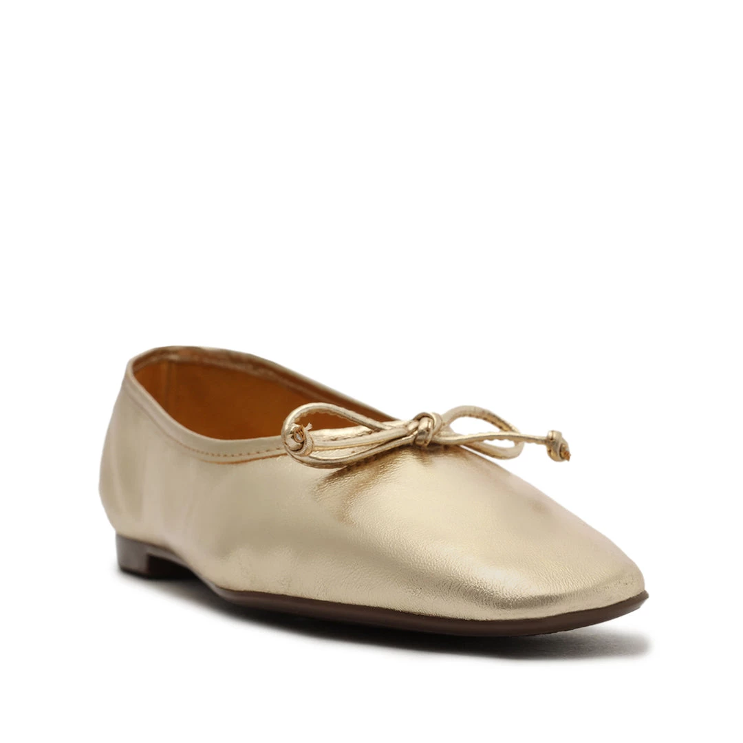 CO Arissa Metallic Leather Flat New In 4 CO Arissa Metallic Leather Flat New In