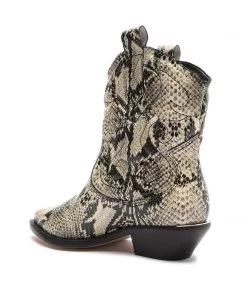 Pre Fall 22 Zachy Snake-Embossed Leather Bootie