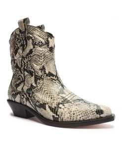 Pre Fall 22 Zachy Snake-Embossed Leather Bootie