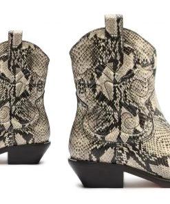 Pre Fall 22 Zachy Snake-Embossed Leather Bootie