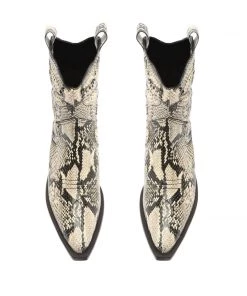 Pre Fall 22 Zachy Snake-Embossed Leather Bootie