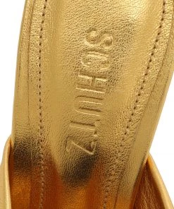 Pre Fall 22 Mindy Metallic Leather Sandal New In