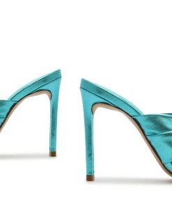 Pre Fall 22 Mindy Metallic Leather Sandal New In