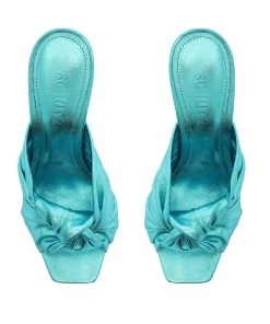 Pre Fall 22 Mindy Metallic Leather Sandal New In